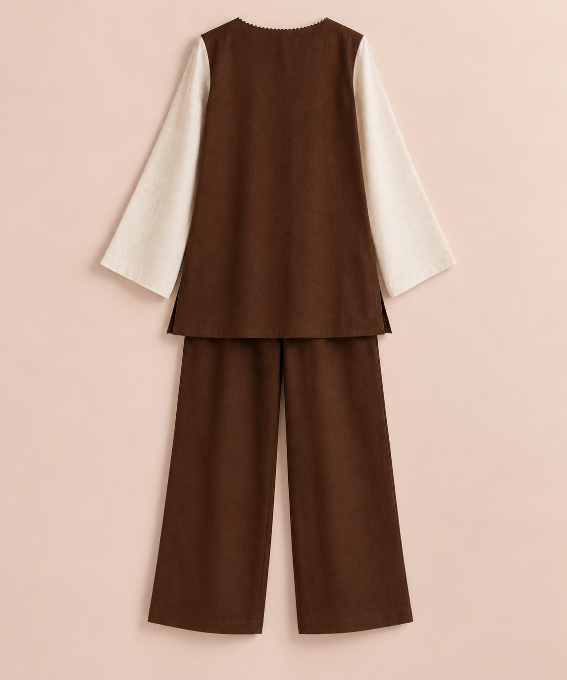 Embroidered Kurta Set – Cocoa Paisley