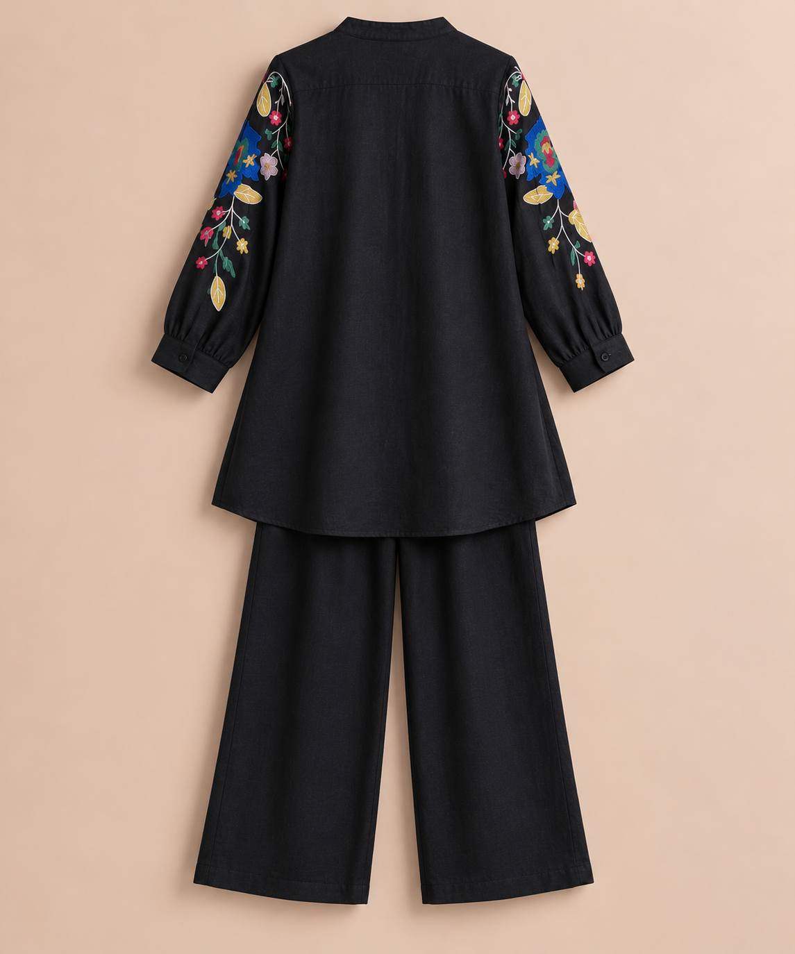 Embroidered Kurta Set Midnight Bloom