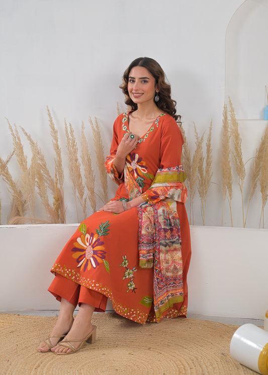 Embroidered Kurta Set – Marigold Bloom